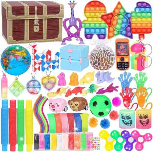 Fidget Toys, 68 Pack Party Favors for Kids, Treasure Box Toys for Classroom Prizes, Sensory Fidget Toys Carnival Prizes, Pinata Filler, Goodie Bag Stuffers Gifts for Kids Age 3 4 5 6 7 8 