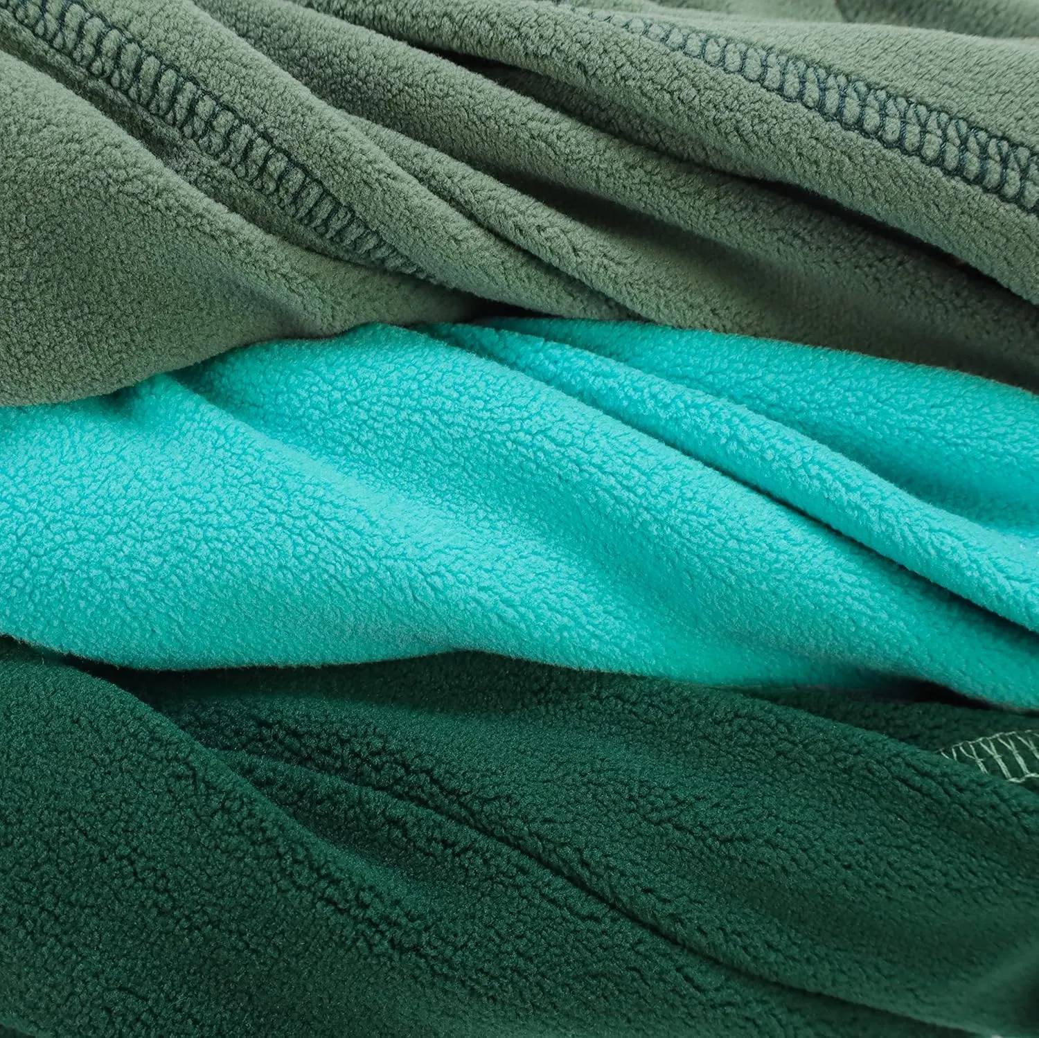 Fitwarm 3 Pack Fleece Dog Sweater, Turtleneck Dog Sweatshirt, Dog Winter Clothes for Small Dogs Boy Girl, Pet Pullover Jumper, French Bulldog Apparel, Dark Green, Teal Green, Olive Green, XL