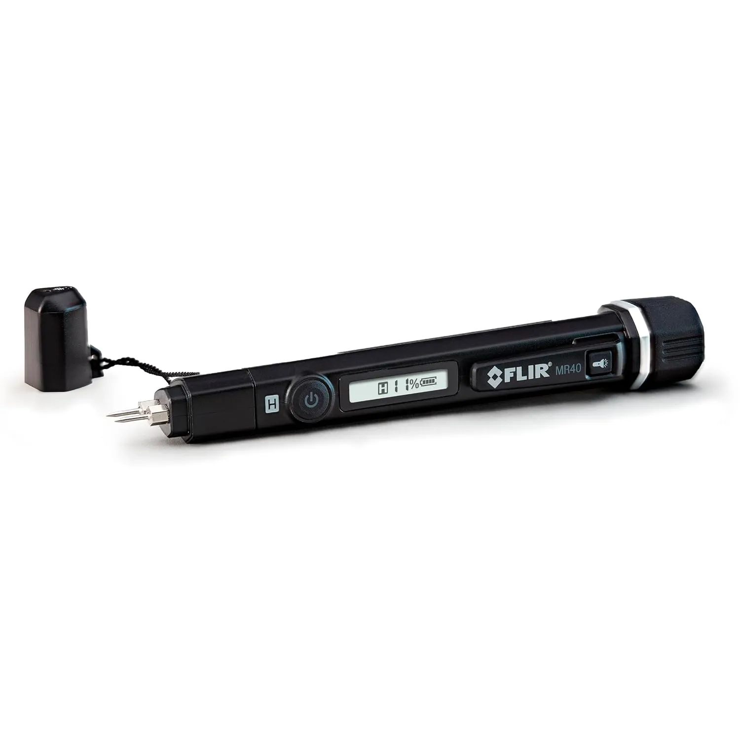 FLIR MR40 Moisture Pen   Flashlight, Pocket Portable, Rugged 2-Pin, Single-Scale Moisture Meter with an Integrated Flashlight for Wood and Common Building Materials