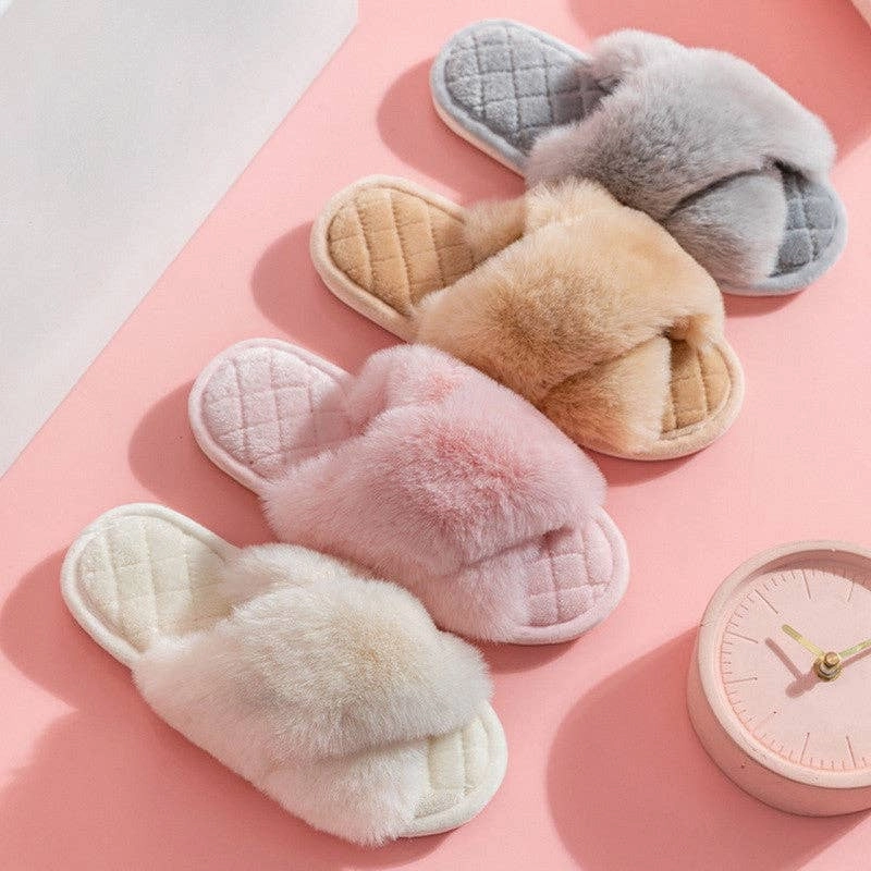Fluffy Slipper - Aspen - Grey - S/M/L - Pack