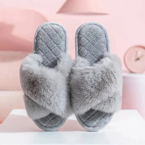 Fluffy Slipper - Aspen - Grey - S/M/L - Pack