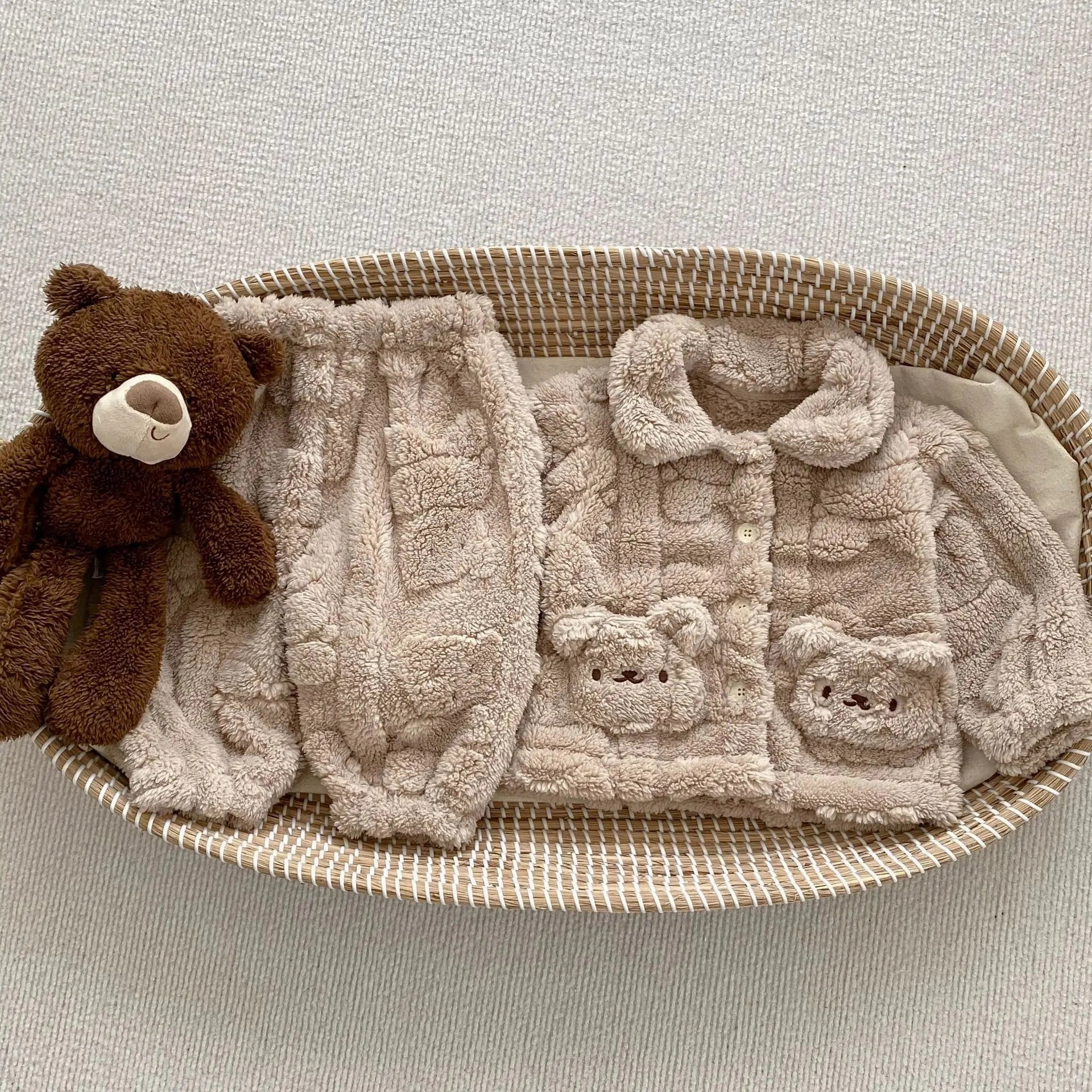 Fluffy Teddy 2 Piece Set | 3 Colours