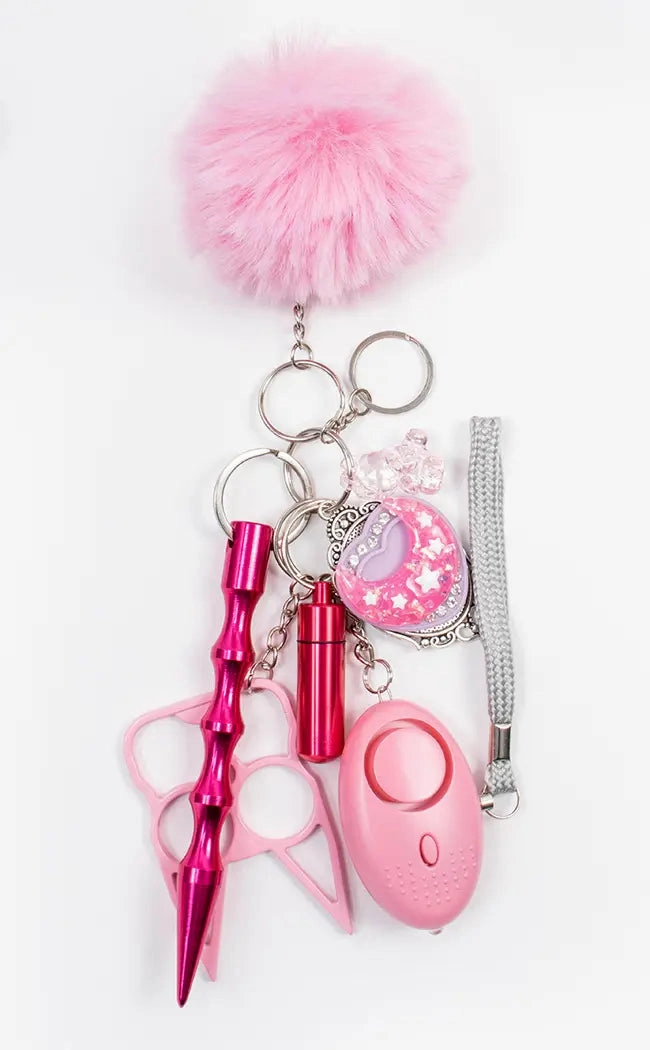 Fluffy Utility Keychain | Pink
