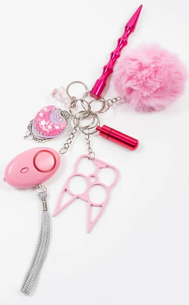 Fluffy Utility Keychain | Pink