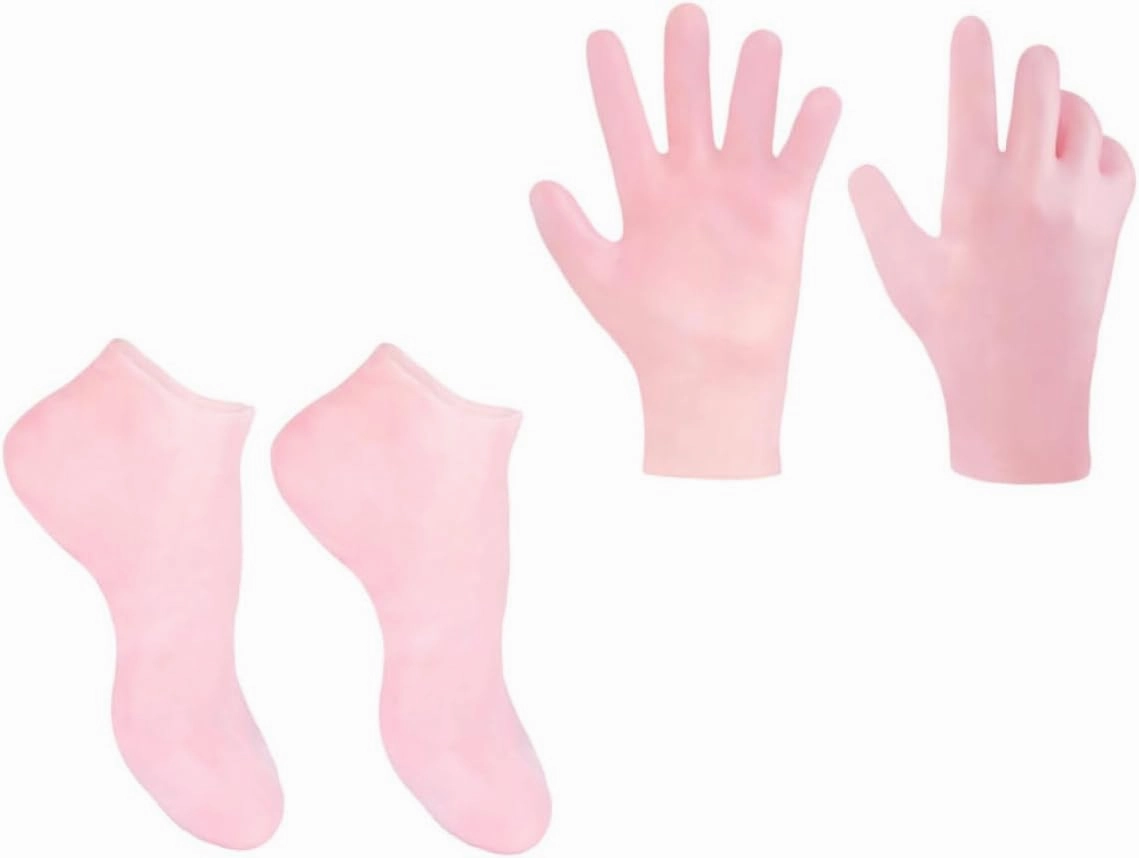 Foot Care Set Exfoliating Gloves Moisturizing Spa Socks for Cracked Heel Treatment