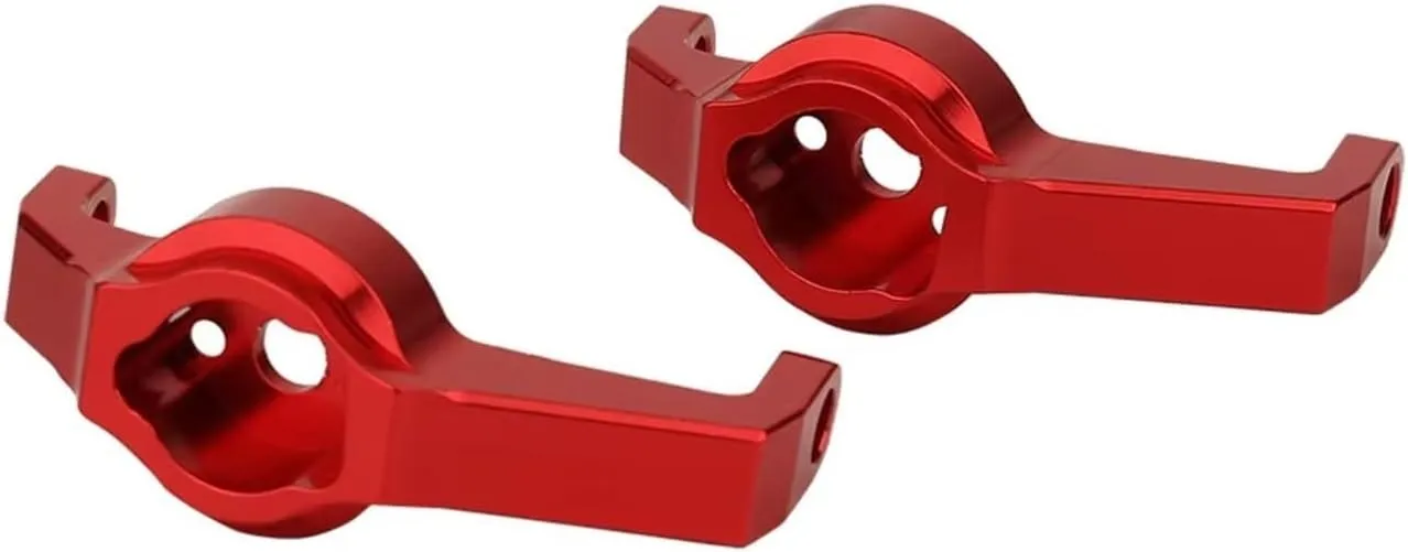 for Traxxas for TRX4 1/10 2Pcs Metal Alloy Front Caster Block C-Hub Carrier RC Crawler Car Upgrade Parts Accessories RC Car DIY Parts(Red)