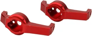 for Traxxas for TRX4 1/10 2Pcs Metal Alloy Front Caster Block C-Hub Carrier RC Crawler Car Upgrade Parts Accessories RC Car DIY Parts(Red)