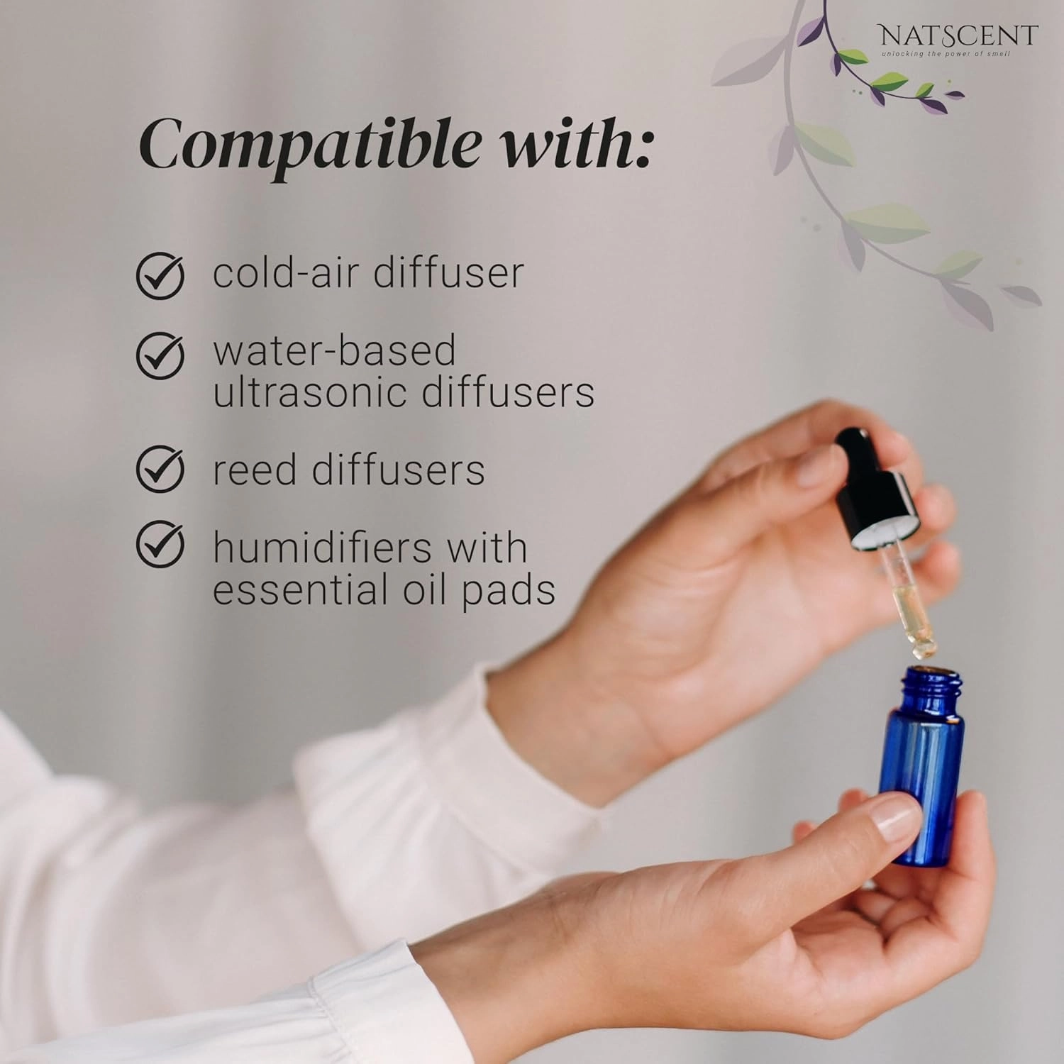 Fragrance Oil Set, Bright & Happy Fragrance Oils for Diffusers for Home, Hotel Collection Diffuser Oil Set: Jasmine Delight, Rose Garden, Citrus Burst, Vintage Bloom, Good Cheer 5 x 0.33oz