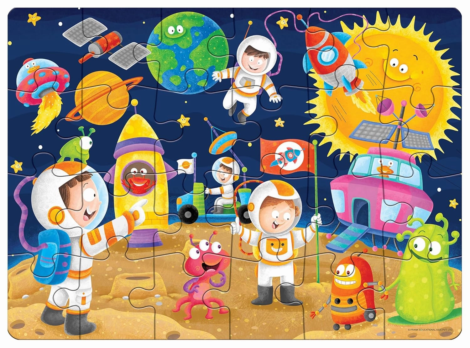 Frank in Space Floor Puzzle (24 Pieces) | Fun & Educational Toy for Kids 3  Year Old