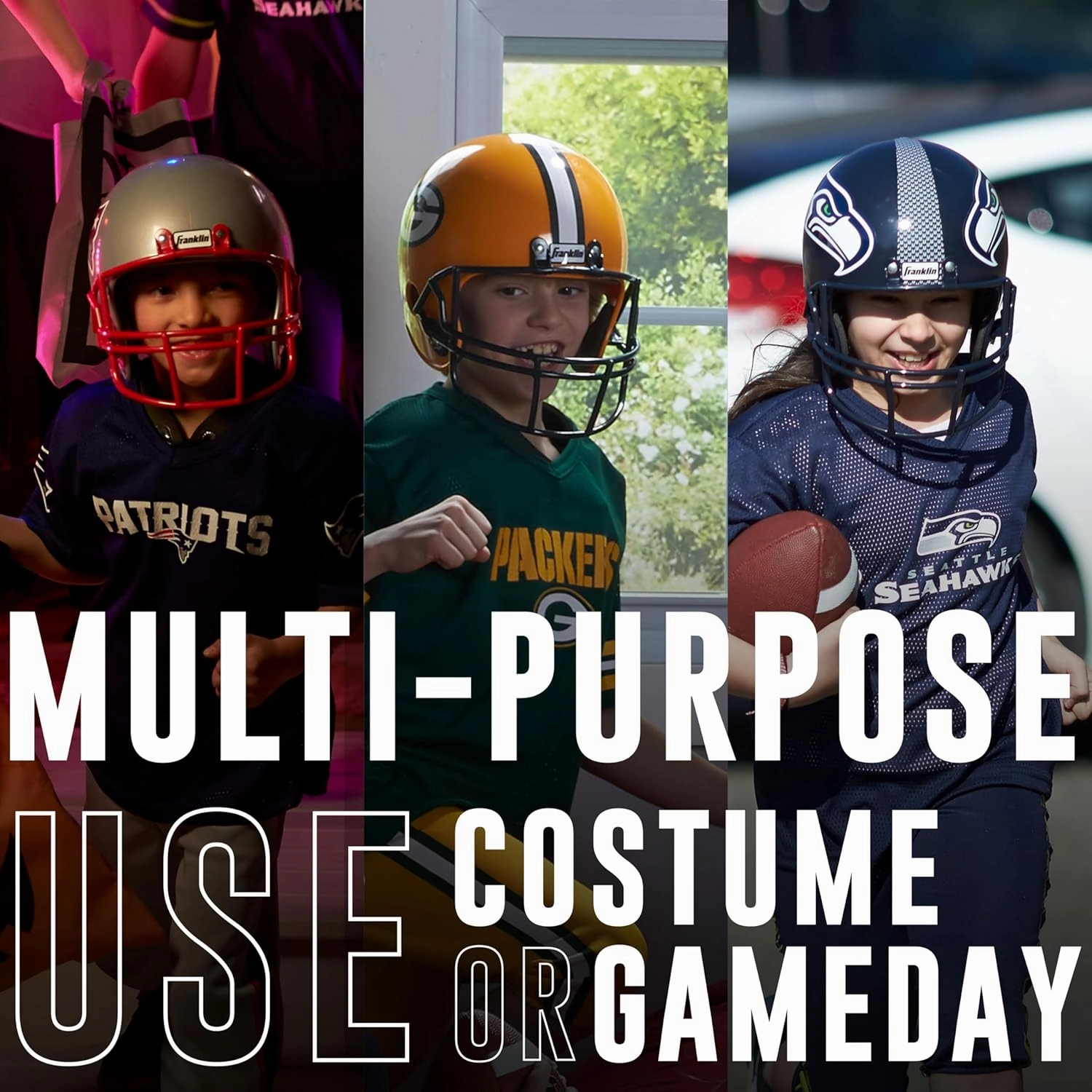 Franklin Sports NFL Youth Football Uniform Set for Boys & Girls - Includes Helmet, Jersey & Pants with Chinstrap   Numbers