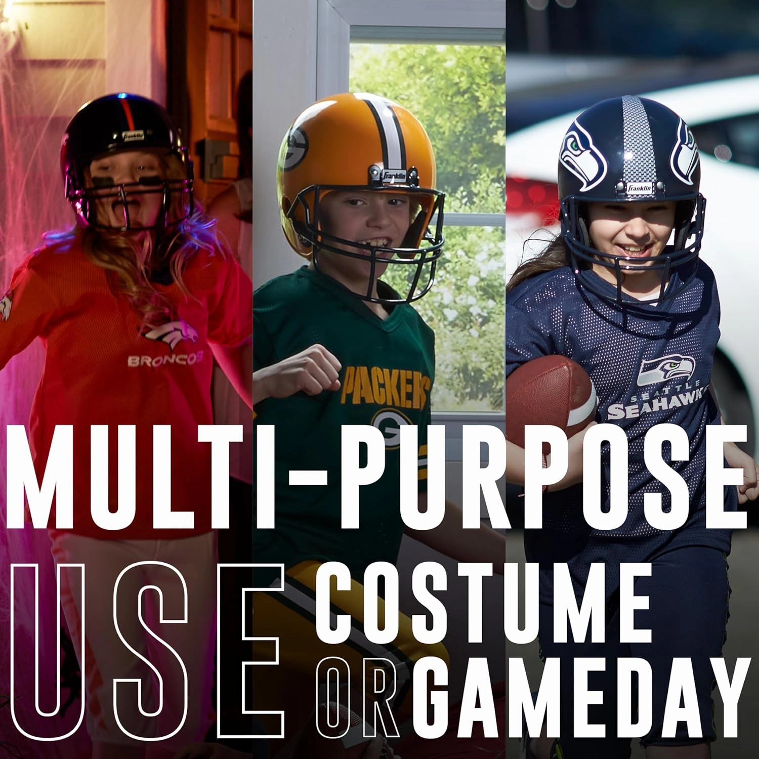 Franklin Sports NFL Youth Football Uniform Set for Boys & Girls - Includes Helmet, Jersey & Pants with Chinstrap   Numbers