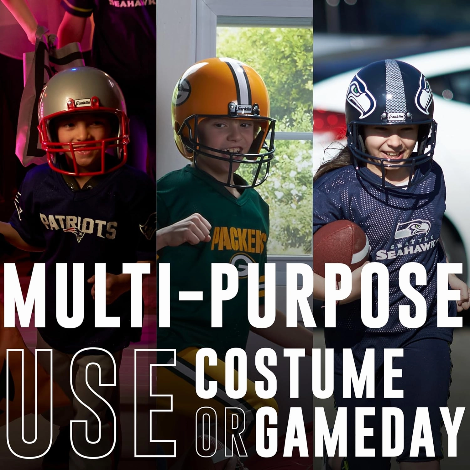 Franklin Sports NFL Youth Football Uniform Set for Boys & Girls - Includes Helmet, Jersey & Pants with Chinstrap   Numbers