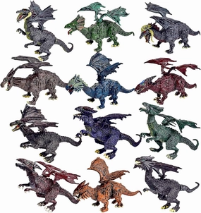 FUN LITTLE TOYS 12 Packs Prefilled Easter Eggs - Dragon Eggs & Dragon Action Figures 3D Puzzle, Easter Eggs with Toys for Easter Egg Hunt Basket Stuffer Filler Dragon Party Favors Birthday Decorations