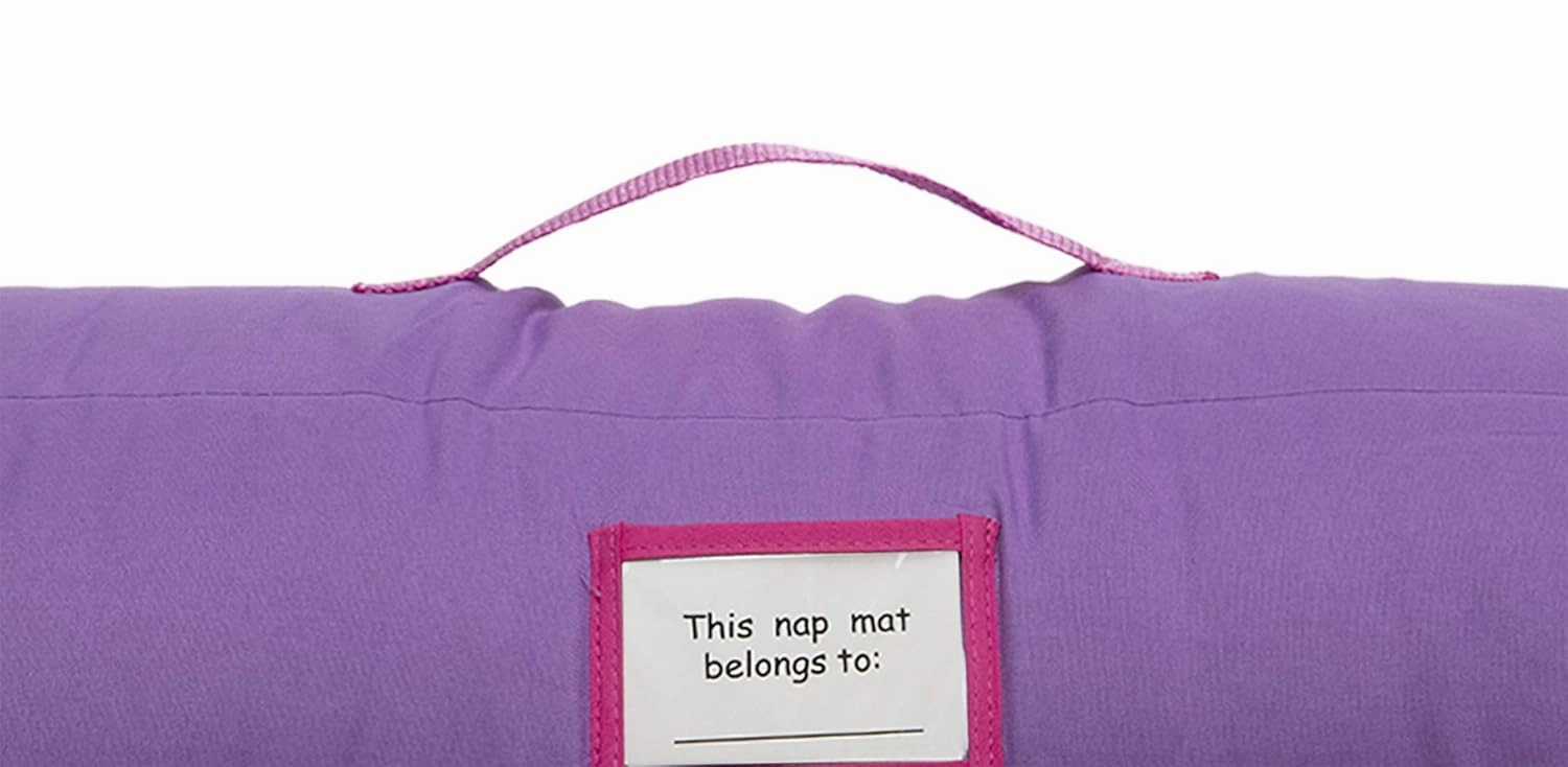 Funhouse Little Princess Kids Nap Mat Set – Includes Pillow and Fleece Blanket – Great for Girls Napping during Daycare or Preschool - Fits Toddlers, Pink