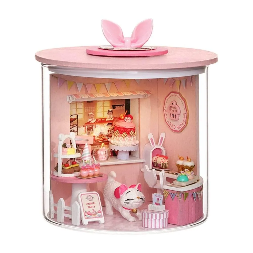 Furnished Mini Mansion Dollhouse - Wooden Playset