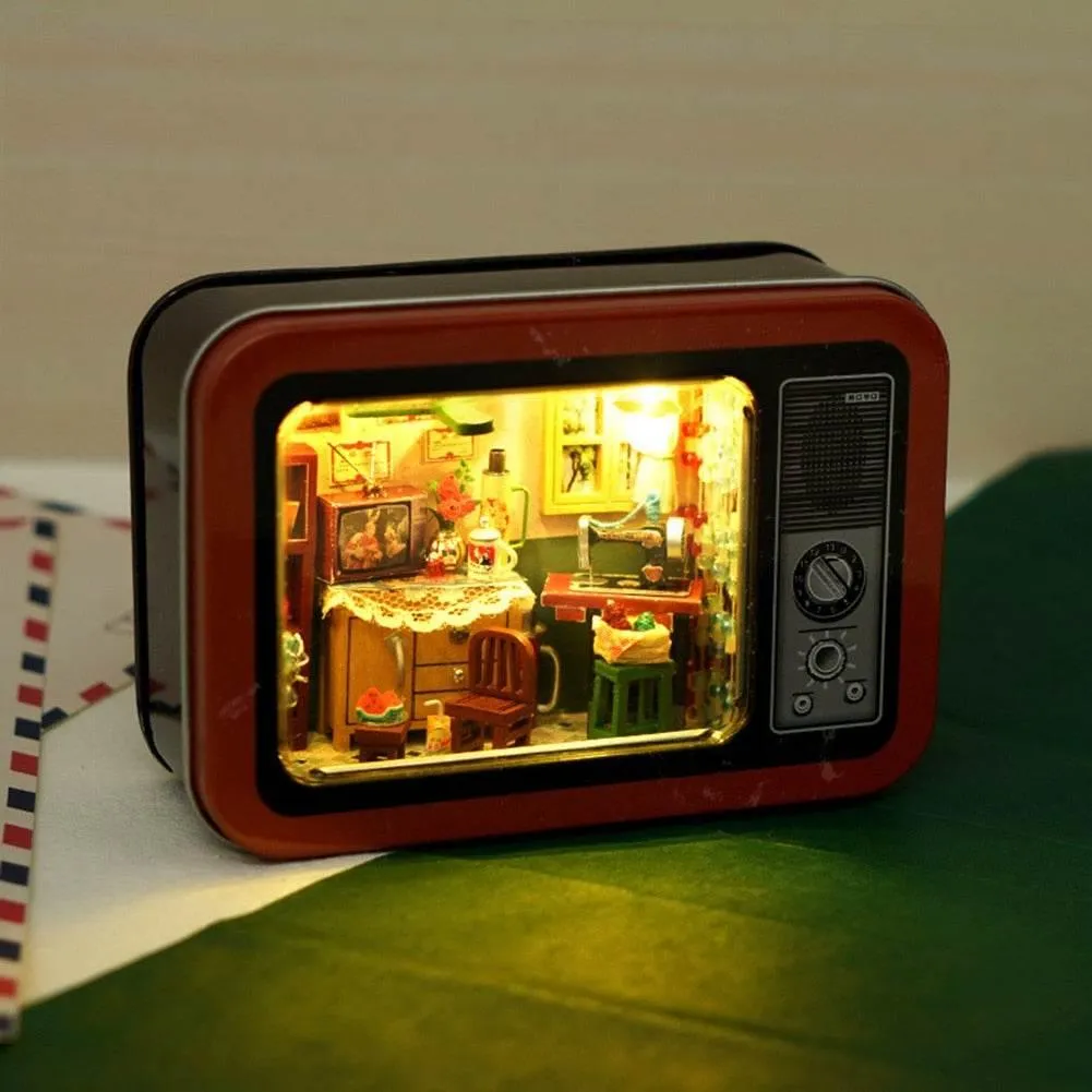 Furnished Mini Mansion Dollhouse - Wooden Playset