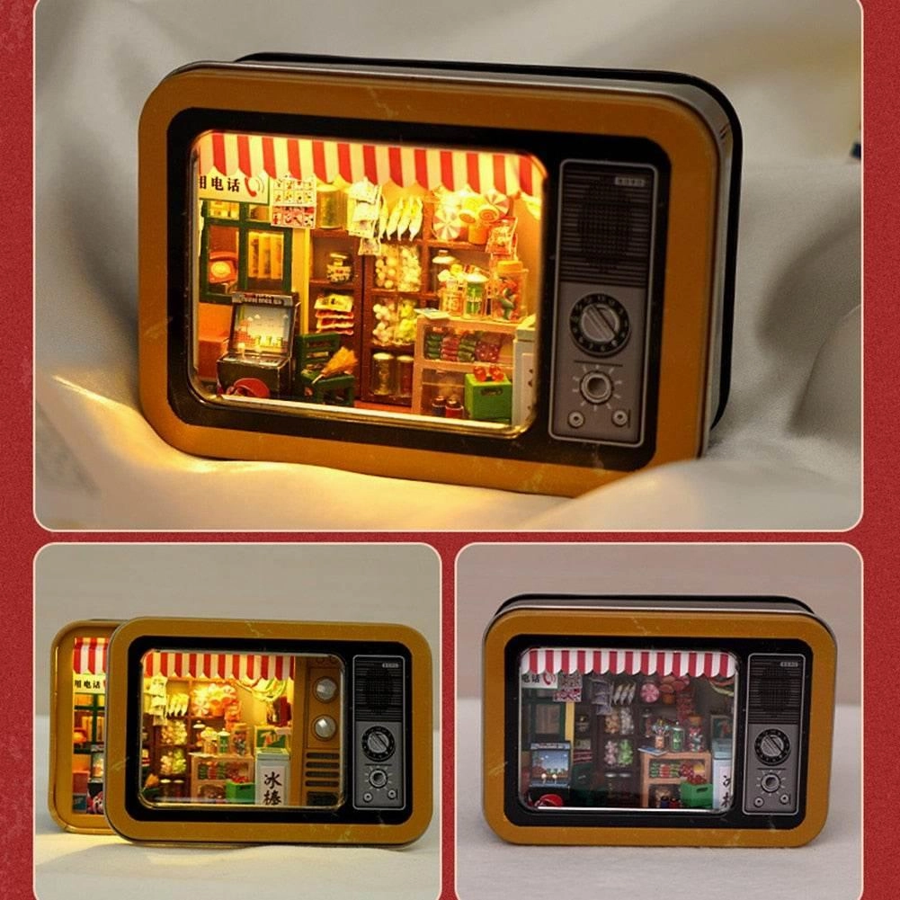 Furnished Mini Mansion Dollhouse - Wooden Playset