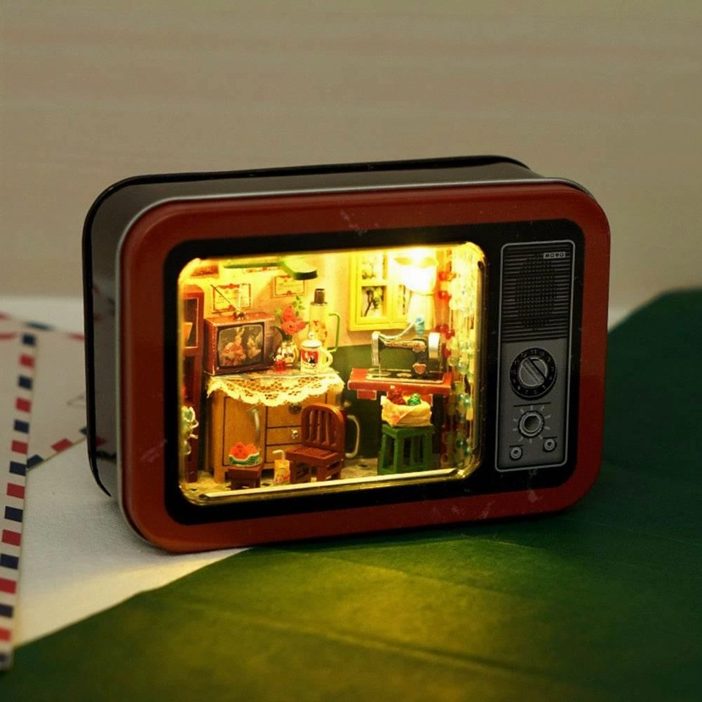 Furnished Mini Mansion Dollhouse - Wooden Playset
