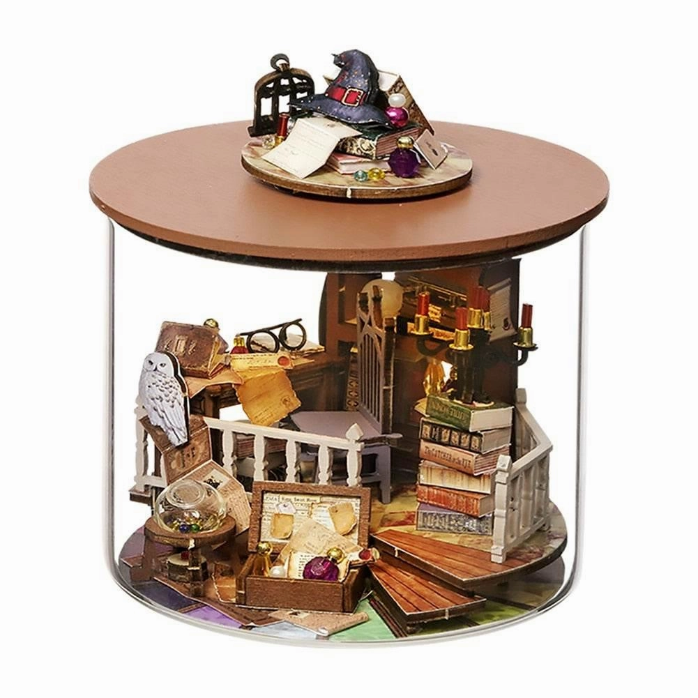 Furnished Mini Mansion Dollhouse - Wooden Playset