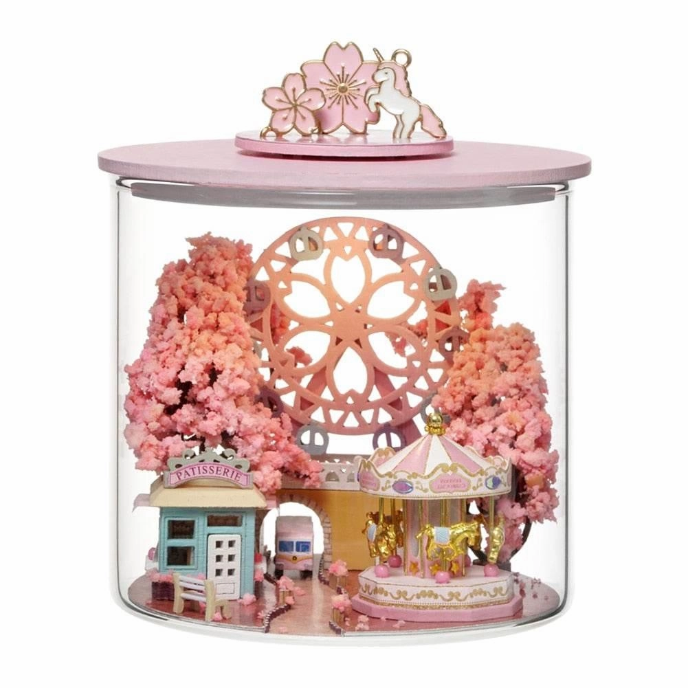 Furnished Mini Mansion Dollhouse - Wooden Playset