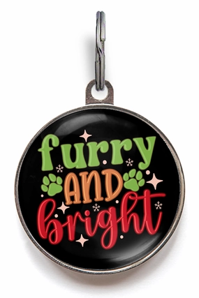 Furry and Bright Christmas Pet Tag