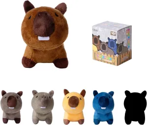 Fuwafuwa Capybara Series Blind Box Figures,Cute Plush Blind Box,Random Design Action Figures Collectible Toys Home Decorations, Holiday Birthday Gifts,Single Box