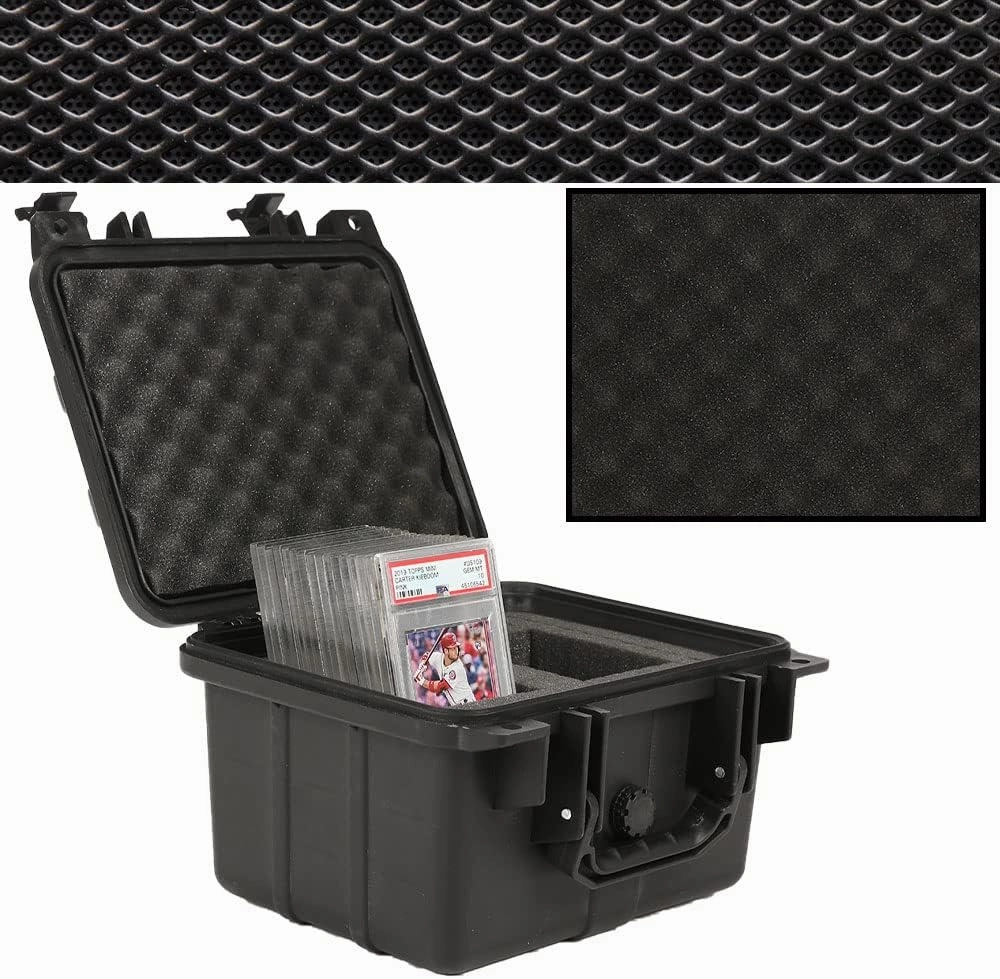 G-PLUS Graded Card Storage Box for BGS PSA SGC FGS Weatherproof Graded Sports Trading Cards(Small, Black)