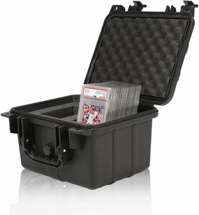 G-PLUS Graded Card Storage Box for BGS PSA SGC FGS Weatherproof Graded Sports Trading Cards(Small, Black)