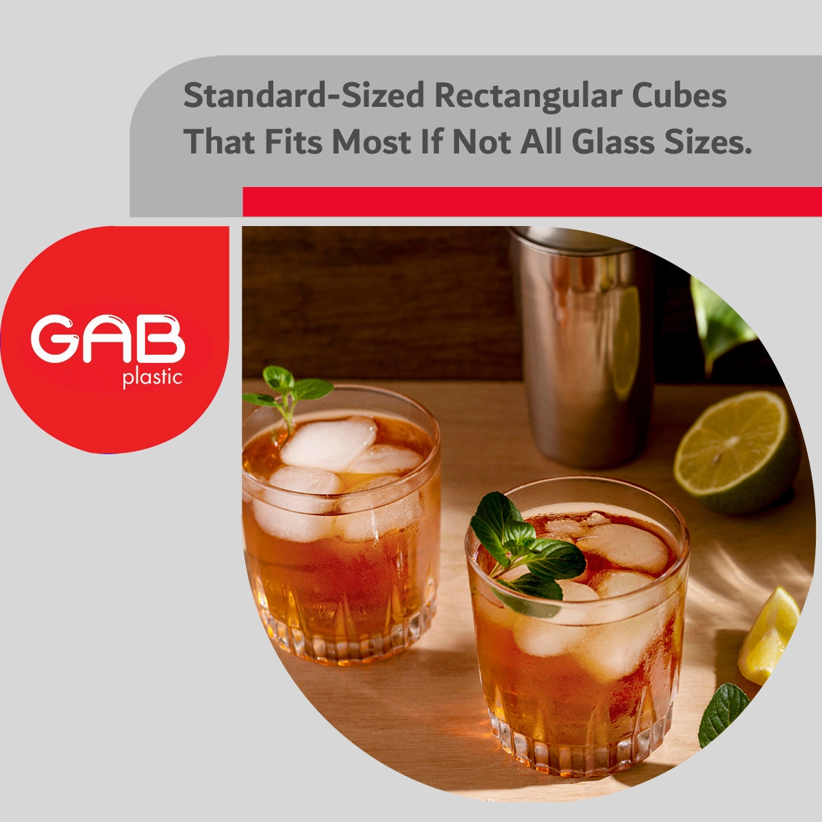 Gab Plastic Set of 4 Ice Cube Trays - White