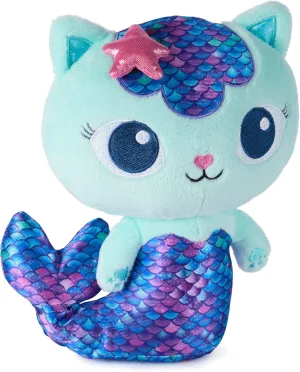 Gabby's Dollhouse, Fin-Tastic Mercat, Premium Plush Toy, 10-Inch Tall Stuffed Animal with Moving Mermaid Tail, Kids Toys for Girls & Boys Ages 3 