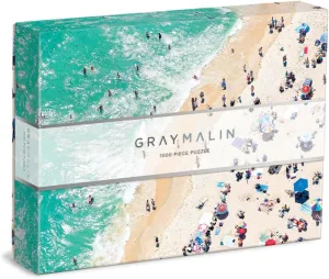 Galison Gray Malin The Seaside Puzzle, 1000 Pieces, 27” x 20” – Difficult Jigsaw Puzzle with Stunning Beach Artwork – Thick, Sturdy Pieces, Challenging Family Activity