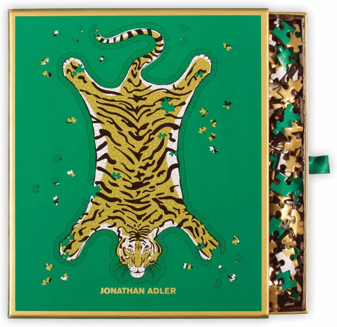 Galison Jonathan Adler Safari Shaped Puzzle, 750 Pieces, 19” x 29.25” – Shaped Jigsaw Puzzle Featuring Iconic Art by Jonathan Adler – Thick, Study Pieces, Challenging Family Activity, Great Gift Idea