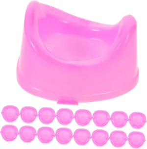 GALPADA 16pcs Miniature Toilet Seat for Doll House Delicate Bathroom Accessories for DIY Miniature Landscapes and Home Decor Realistic Plastic Decor Elements
