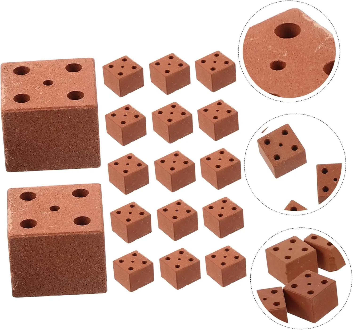 GALPADA 2sets Miniature Bricks Model Decorative Clay Bricks for DIY Micro Landscape Building Compact Design for Imaginative Play and Creativity Development 20pcs*2