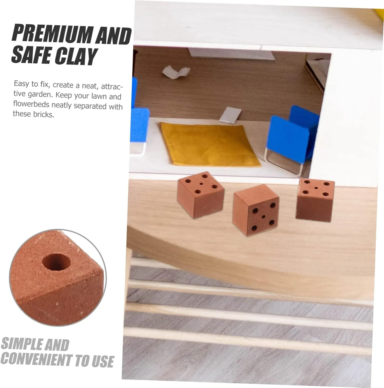 GALPADA 2sets Miniature Bricks Model Decorative Clay Bricks for DIY Micro Landscape Building Compact Design for Imaginative Play and Creativity Development 20pcs*2