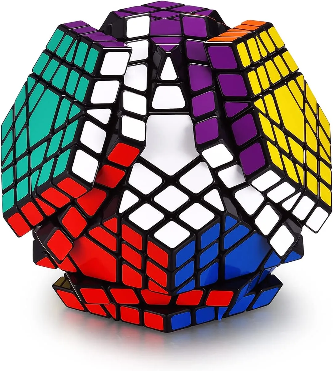 Ganowo Megaminx Speed Cube Gigaminx 5x5 Cubes Brain Teasers Games Magic Twist Puzzle Fidget Toys for Kids Adults Boys Teens