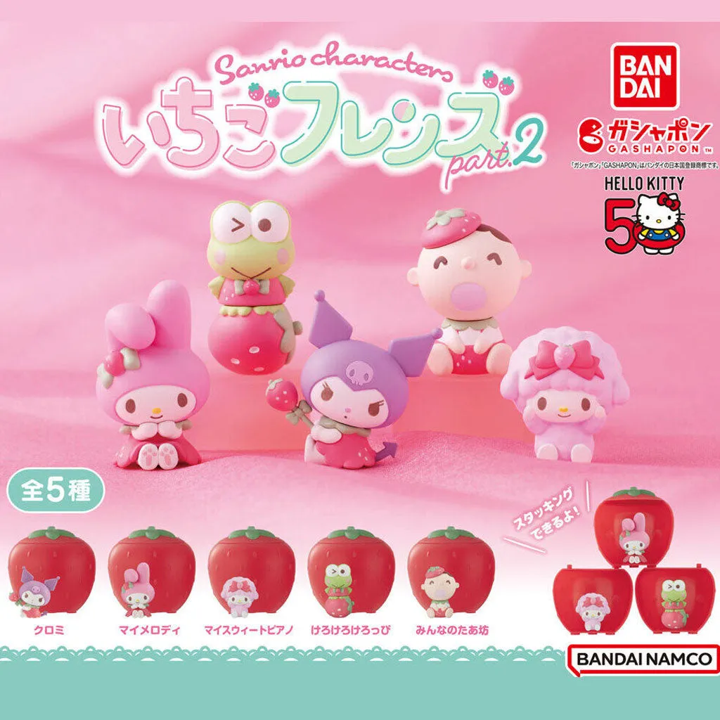 [Gashapon] Sanrio Characters Ichigo Friends Figure 2 [ DEC 2023] Bandai Japan -Blind Package (Gashapon Item)