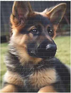 German Shepherd Puppy Building Block Puzzle Personalized Building Bricks for Adults Block Puzzle Building DIY Brick Block Puzzles Valentine's Day Gifts for Home Decor Brick Puzzle
