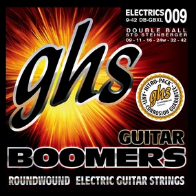 GHS Strings Guitar Boomers Electric Guitar Strings (DB-GBXL Set), Extra Light, 9-42