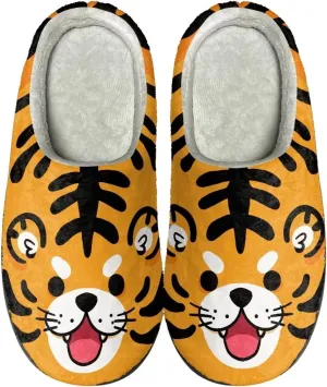 GIFTPUZZ Women's Men's Warm Slippers Soft House Slippers with Anti Slip Sole Winter Indoor Outdoor Slippers