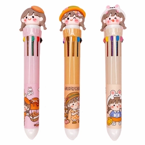 Girl Friends 10-Color 0.5mm Ballpoint Pen