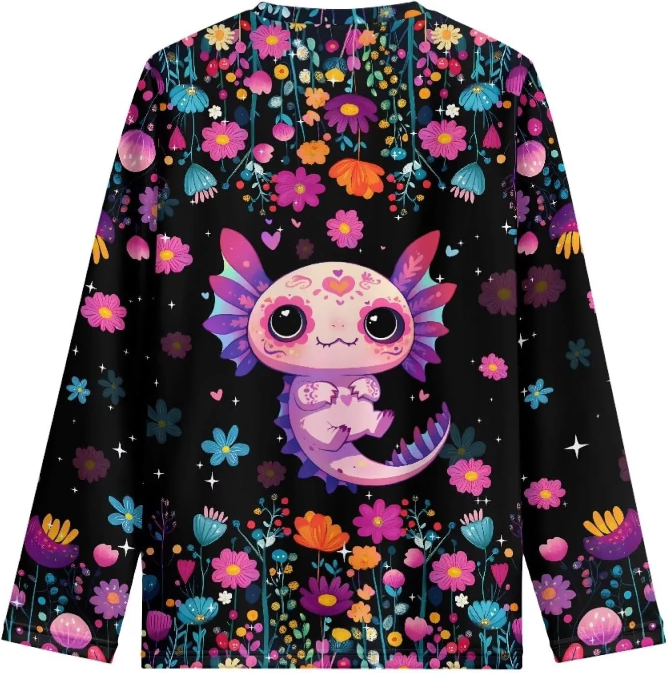 Girls Long Sleeve Shirt with Cute Graphic Casual Pullover Tops 3-16Y