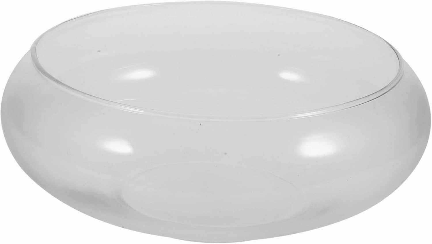 Glass Flower Pot Fish Air Bubble Bowl with Lid Terrarium Hydroponic Plant Vase Cube Heater Fruit Bowl Water Lily Container Wide Shallow Planter Bowl Container House Kit Transparent