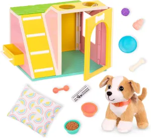 Glitter Girls – Dog House Playset-plush Puppy Chihuahua – 14-inch Doll Accessories for Kids Ages 3 and Up – Children’s Toys