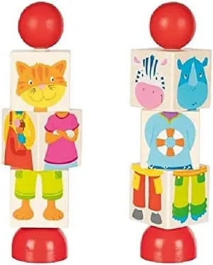Goki 57427 Interchangeable Animal Puzzle Puzzles & Puzzles, Multi-Coloured (Multi-Coloured)