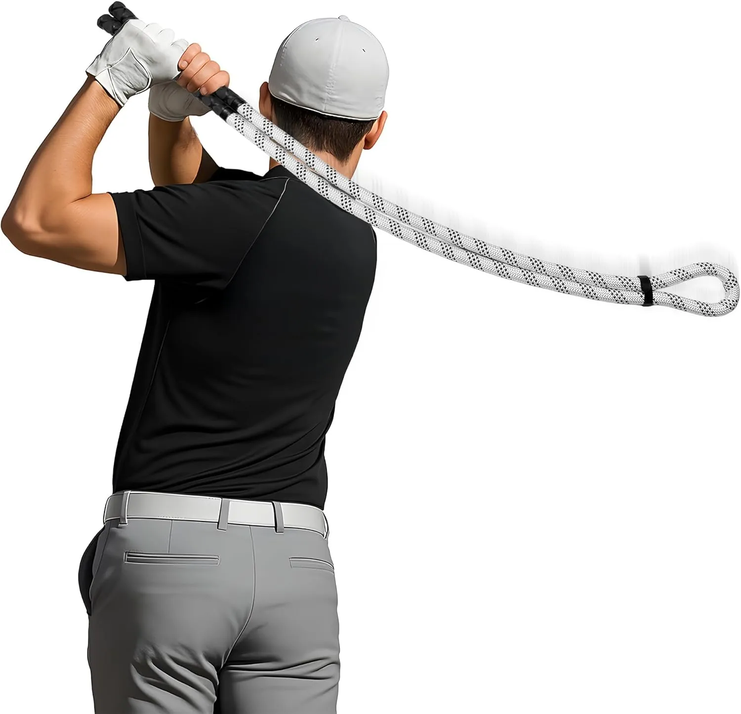 Golf Rope Swing Trainer – Adjustable Golf Training Rope with Carry Bag – Indoor/Outdoor Warm-Up & Swing Rhythm Tool