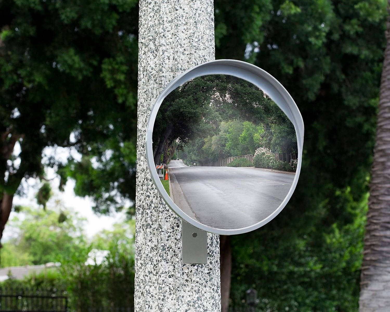Grey 12 inch Convex Mirror, Outdoor or Indoor, Wide Angle View, Curved Traffic Safety and Security Mirror 310 mm