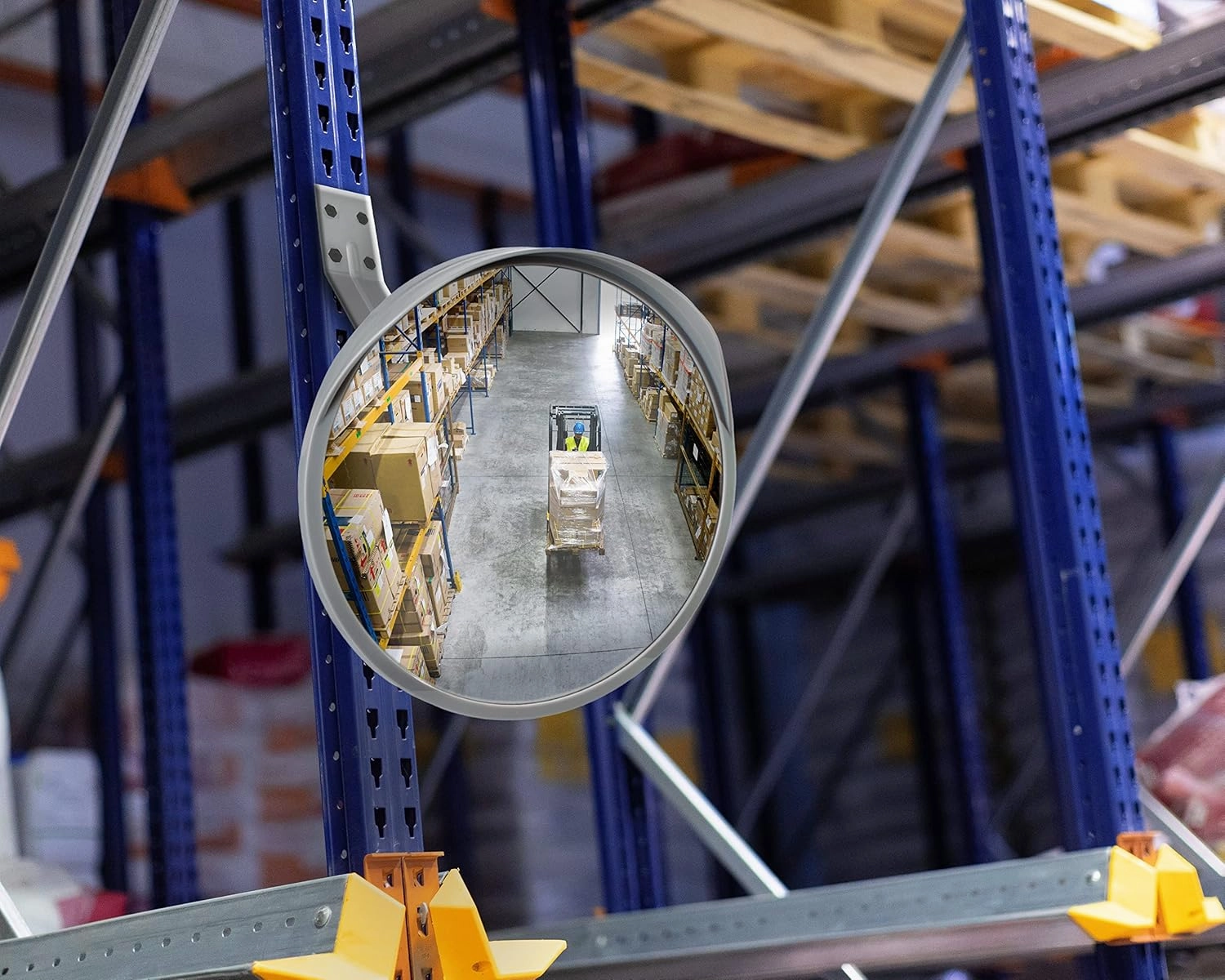 Grey 12 inch Convex Mirror, Outdoor or Indoor, Wide Angle View, Curved Traffic Safety and Security Mirror 310 mm