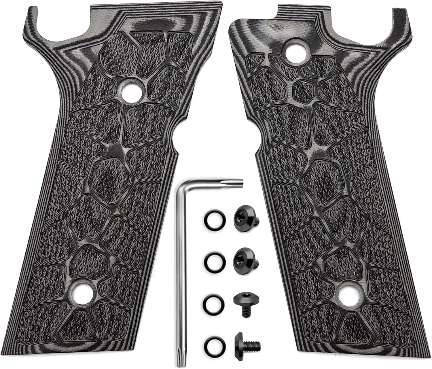 Guuun G10 Grips for Beretta 92XI / 92GTS Full Size, OPS Cyber Scales Texture Makes The Stick to Your Hand
