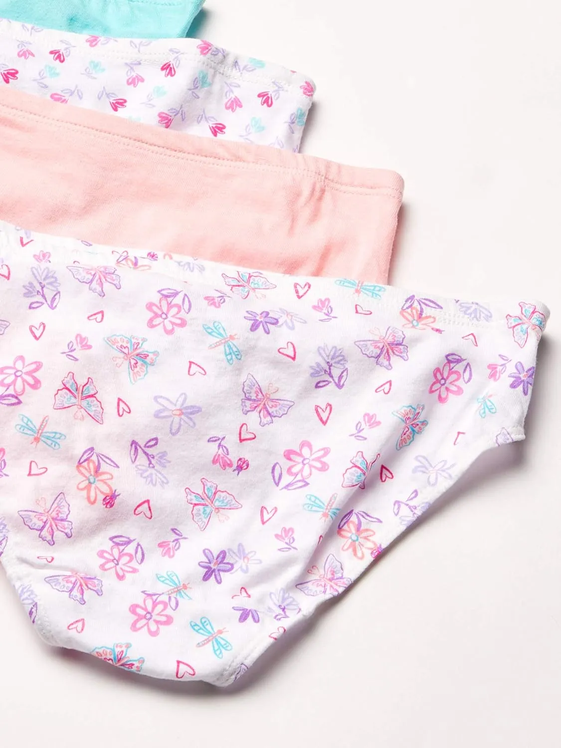 Hanes Ultimate Girls' Underwear, Pure Comfort Organic 100% Cotton Panties, Briefs & Hipsters, 8-Pack